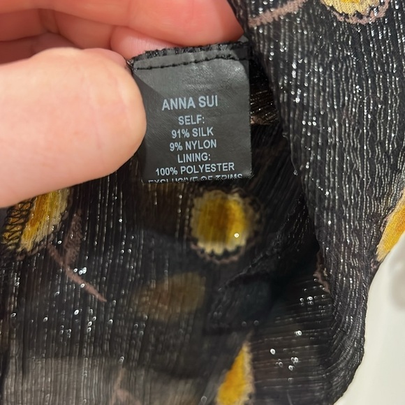 Anna Sui Sheer Pop Bouquet Top - Picture 6 of 7